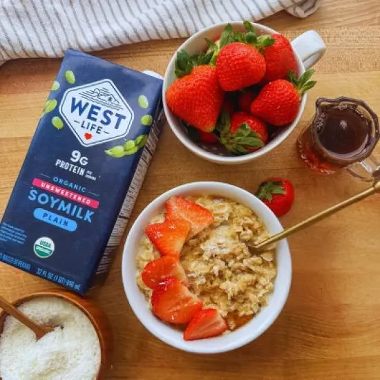 West Life Organic Unsweetened Plain Shelf Stable Soy Milk - 32 fl oz image {6}