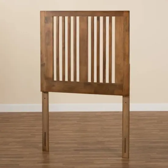 Twin Harena Wood Headboard Walnut - Baxton Studio image {3}