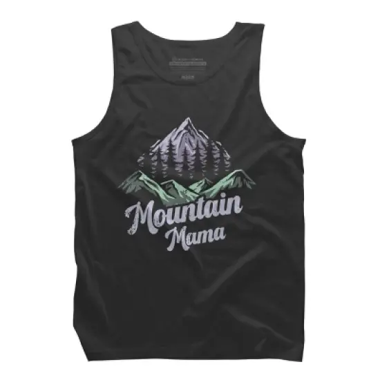 Men's Design By Humans Mountain Mama Camping Adventure Mom By Flowerr Tank Top image {3}