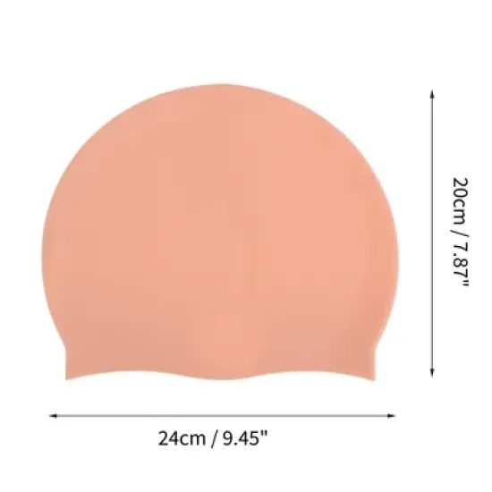 Unique Bargains Silicone Waterproof Solid Swim Cap 1 Pc image {3}
