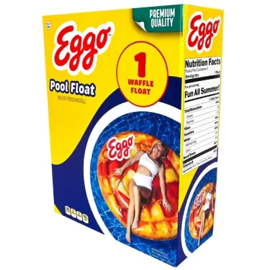 Eggo Waffle 5&rsquo; Pool Float: Novelty Water Float for Ages 14+ image {4}