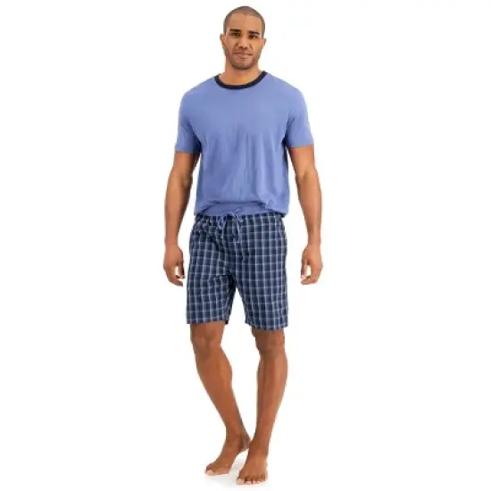 Hanes Premium Men's Shorts Pajama Set - Blue image {1}