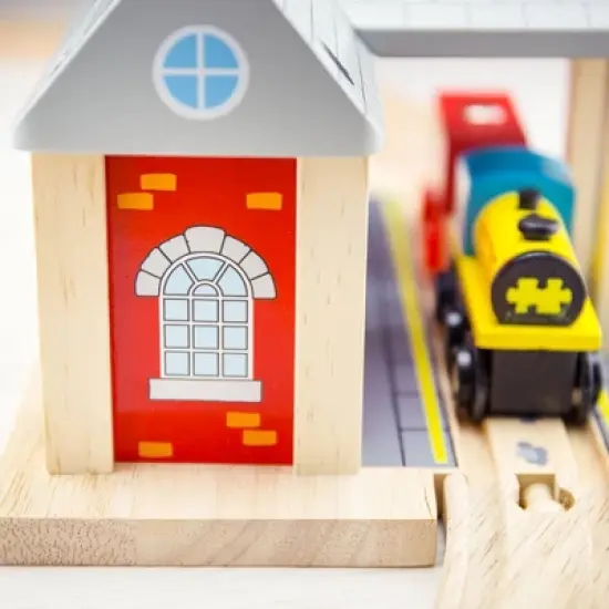 Bigjigs Rail Railway Station Wooden Railway Train Set Accessory image {4}