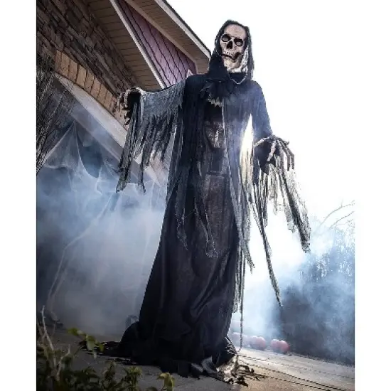 Halloween Express  Towering Reaper Animated Halloween Decoration - Size 10 ft - Black image {1}