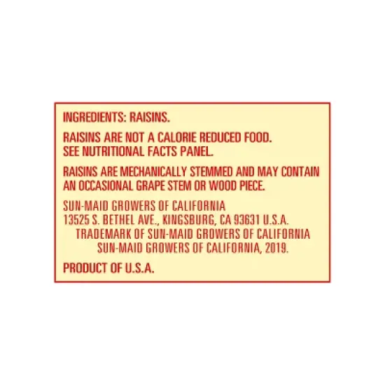 Sun-Maid California Sun-Dried Raisins - 1oz / 6ct image {8}