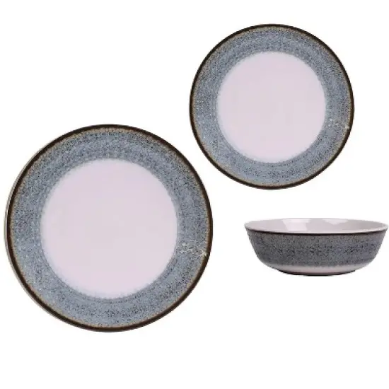 Itopfox Melamine Dinnerware Set, 12-Piece Plates and Bowls, Unbreakable and Dishwasher Safe, BPA-Free, Ideal for Indoor, Camping, BBQ, RV, Party image {8}