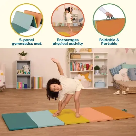 B. toys Wonder Tumble Mat Folding Gymnastics Playmat image {2}