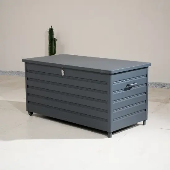Moda Furnishings 360 Gallon Water Resistant Lockable Storage Deck Box With Wheels image {8}