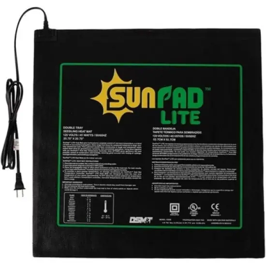 SUNPACK SunPad Lite 45W Seedling Heating Mat, Black, 20.75" x 20.75" image {4}
