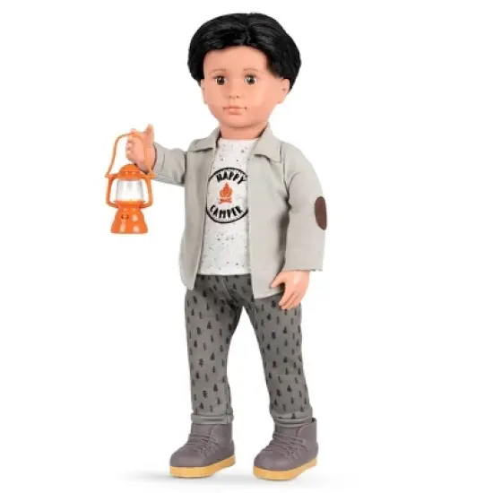 Our Generation 18" Boy Doll Camping Outfit with Light-up Lantern - Campsite Delight image {1}