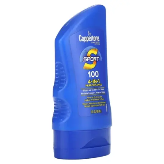 Coppertone SPORT Sunscreen SPF 100 Lotion, Water Resistant Sunscreen, Body Travel Size 3 Fl Oz image {3}