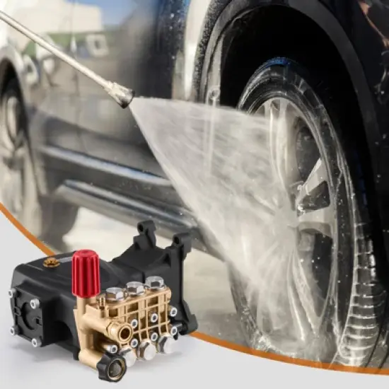 VEVOR Pressure Washer Pump, 1" Shaft Horizontal Triplex Plunger, 4000 PSI, 4.0GPM, Replacement Power Washer Pumps Kit with Hardware, Black image {1}