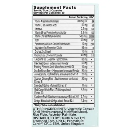 Health and Her Menopause, Multi-Nutrient Suppport, 60 Capsules image {1}