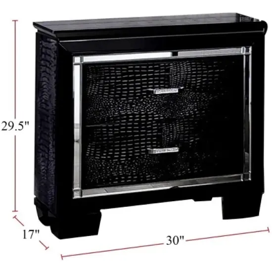 Sapphtopaz Modern Nightstand with 2 Drawers Bedside Table, Night Stand for Bedroom, Living Room image {1}