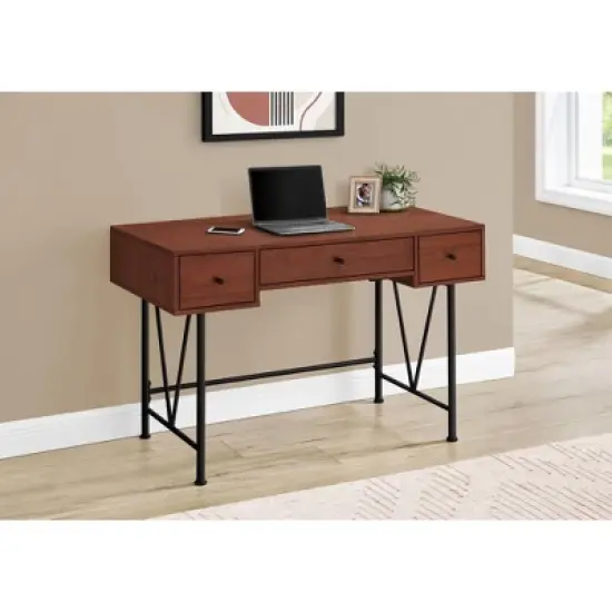 PAGED 47.25" L Gaming Desk with Metal Legs, Modern Industrial Office Desk with Storage Drawers, Computer Desk for Living Room image {6}
