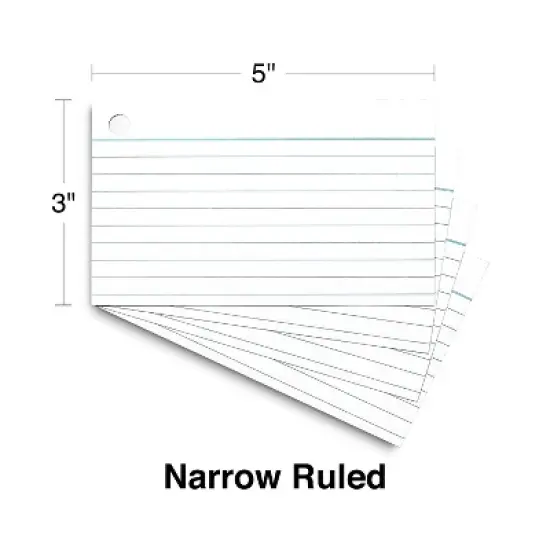 Staples Ruled Index Cards on a Ring Blue Poly Cover 3" x 5" TR21580 image {3}