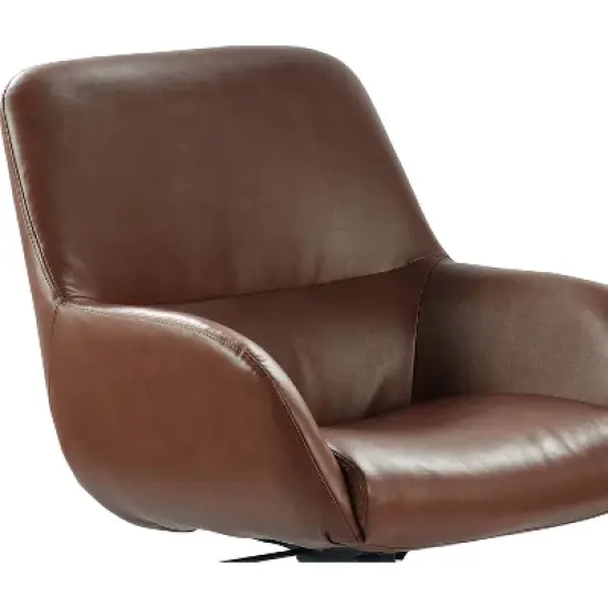 Forester Leather Office Chair Cognac Brown - Finch image {5}