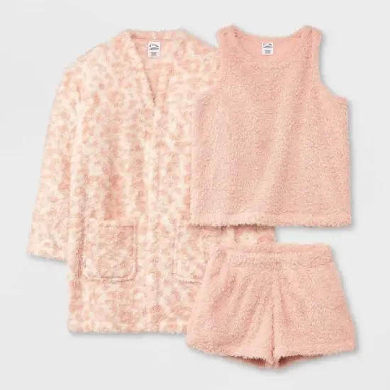 Girls' 3pc Marshmallow Fleece Pajama Set - art class&trade; image {7}
