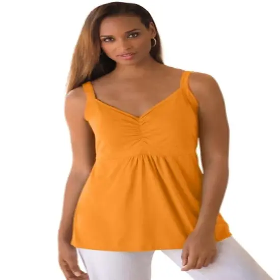 Jessica London Women&rsquo;s Plus Size Shirred Tank image {9}
