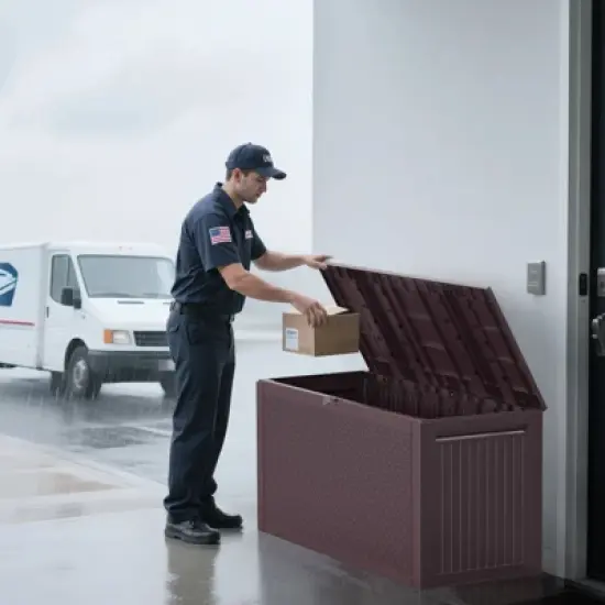 Karl Home 90 Gallons Plastic Deck Box Outdoor Storage image {5}