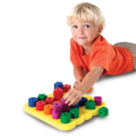Learning Resources Stacking Shapes Pegboard, Fine Motor Toy image {3}