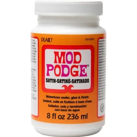 Mod Podge 8 fl oz Craft Glue - Satin: Dries Clear, Non-Toxic, Liquid Sealer, Art & Stationery, Office Use image {5}