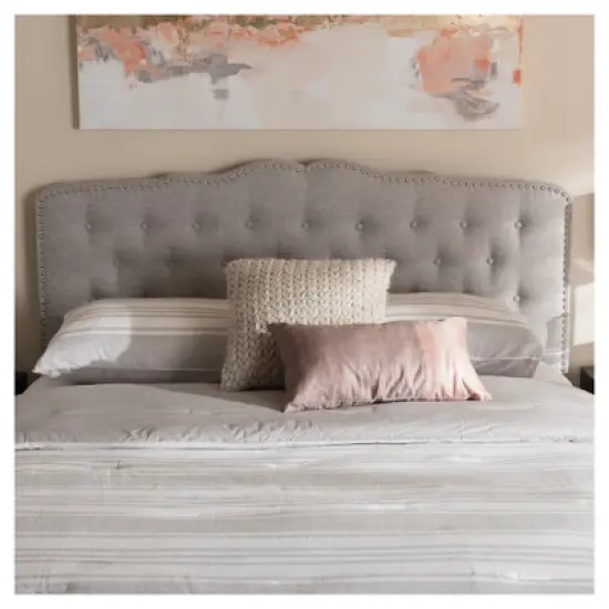 Lucy Modern And Contemporary Fabric Headboard - Baxton Studio image {4}