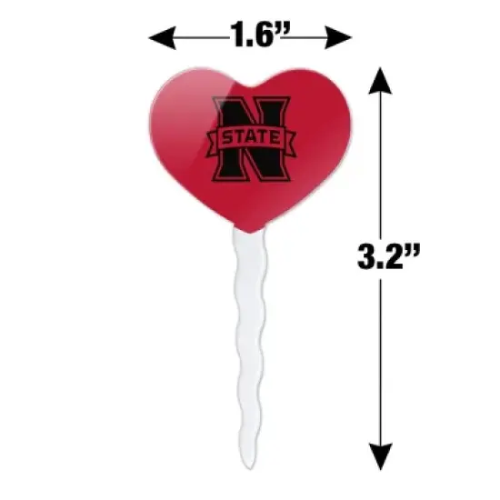 Northwestern Oklahoma State Secondary Heart Love Cupcake Picks Toppers Decoration Set of 6 image {5}