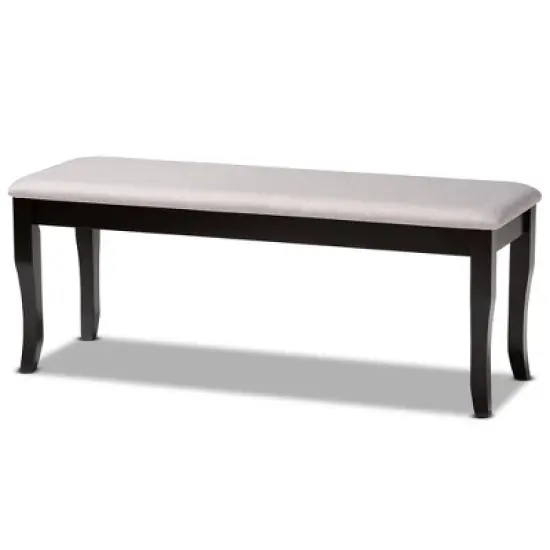 Cornelie Fabric Upholstered Wood Dining Bench - Baxton Studio image {6}
