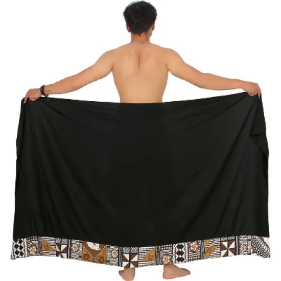 LA LEELA Men's Swimwear Cover Up Summer Pareo Sarong One Size Kohl image {4}