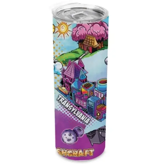 SMASHCRAFT 20 ounce Stainless Steel Double Walled Insulated Travel Tumbler Coffee Mug Cup, World Map image {5}