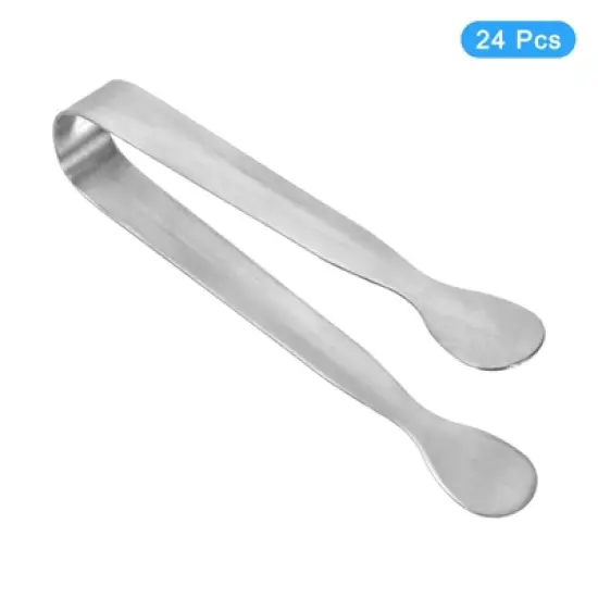 Unique Bargains Stainless Steel Mini Versatile Ice Tongs for Dessert Appetizer image {2}