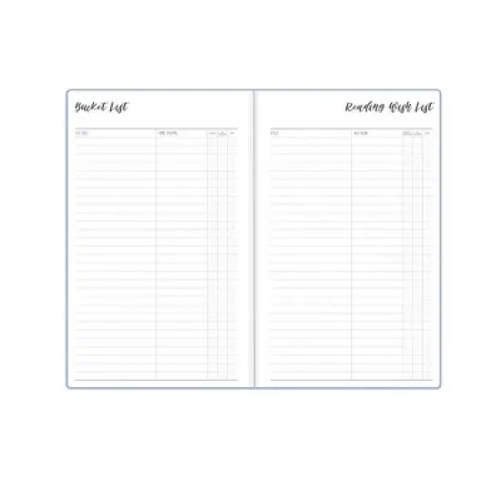 Ivory Paper Co 2024 Planner 8"x5" Weekly/Monthly Bookbound Light Gray Blue image {8}