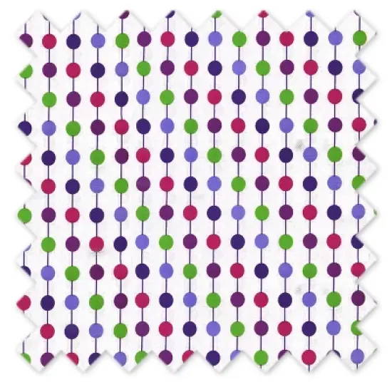 Bacati - Botanical Pearl String Purple Multicolor 100 percent Cotton Universal Baby US Standard Crib or Toddler Bed Fitted Sheet image {4}