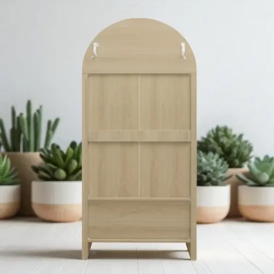 70.28" Tall Arched Kitchen Pantry Cabinet with Acrylic Doors, Adjustable Shelves, Drawers, Modern Farmhouse Storage Hutch for Kitchen, Dining Room image {5}