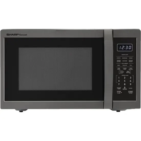 Sharp SMC1452CH 1.4 Cu. Ft. Black Stainless Countertop Microwave image {9}