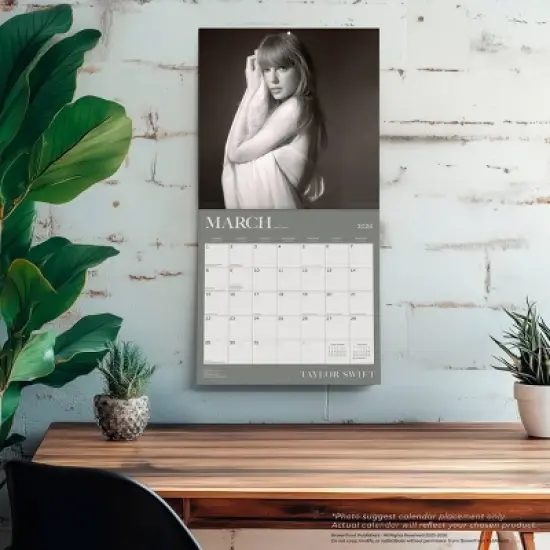 BrownTrout Taylor Swift 2026 12"x24" Hanging Square Wall Calendar Plastic-Free image {4}
