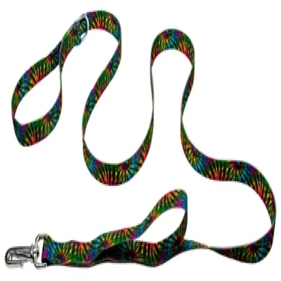 Country Brook Petz Tie Dye Stripes Deluxe Reflective Dog Leash image {4}