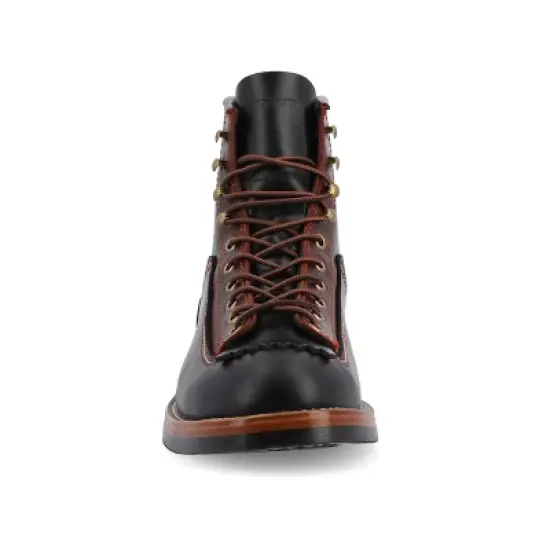 TAFT 365 Men's Model 007 Rugged Lace-up Boot in Black/Cherry image {5}