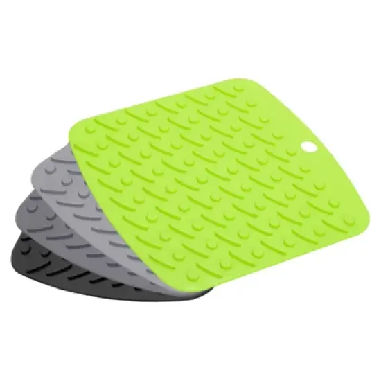 Unique Bargains Silicone Heat Resistant Trivet Pads 4 Pcs image {5}