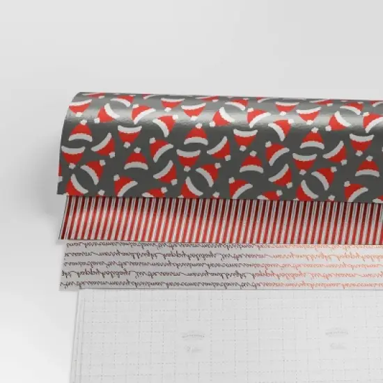 30&rdquo; 3pk Christmas Premium Wrap Pack Red/White/Silver - Wondershop&trade; image {2}