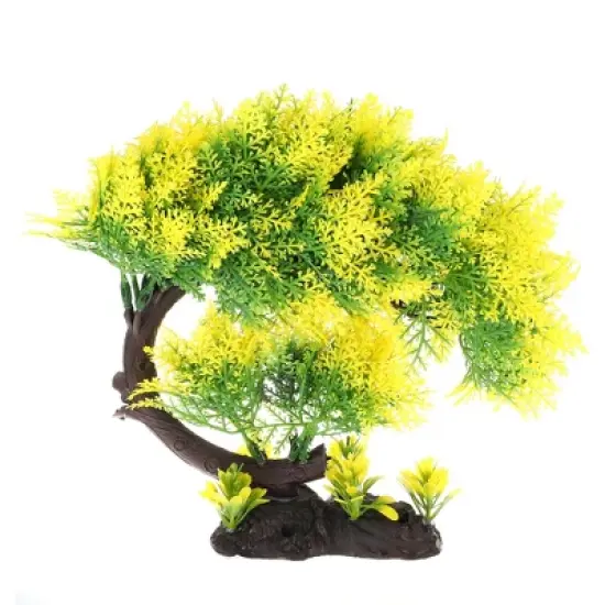 Unique Bargains Aquarium Plant Decoration Artificial Aquatic Plants Tree 7.87" 1 Pcs image {6}