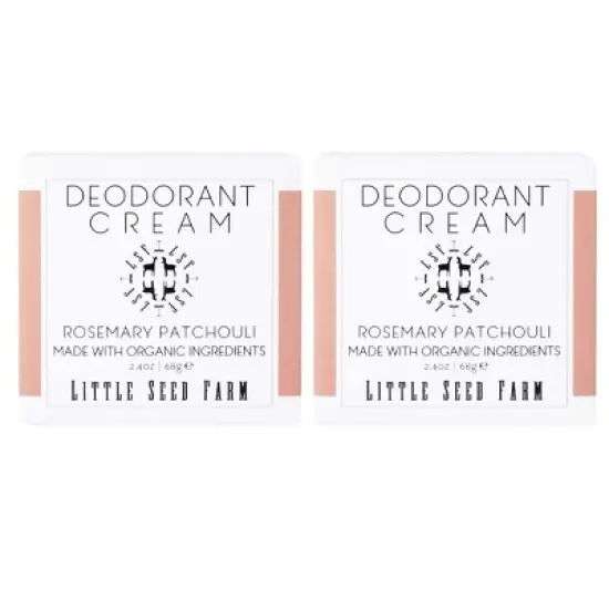 Little Seed Farm All Natural Deodorant Cream, Aluminum Free Deodorant for Women or Men, (2.4 Oz) - Rosemary Patchouli - (PACK OF 2) image {4}