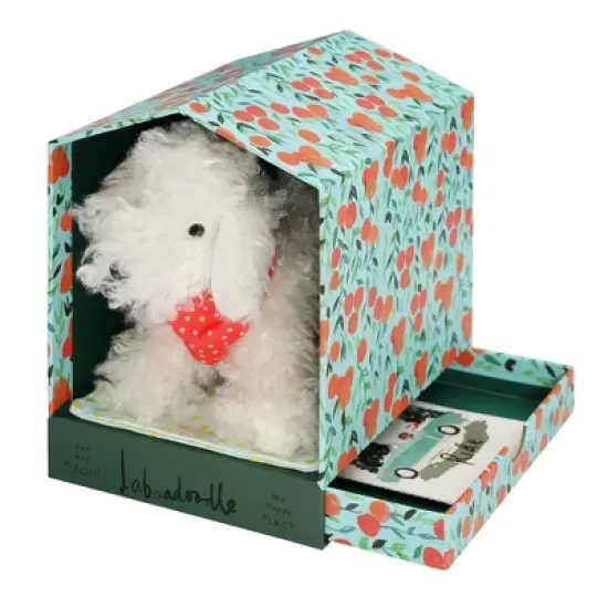 Manhattan Toy Bed & Biscuit Labradoodle Plush Puppy Dog & Keepsake Dog House with Mini-Storybook in Hidden Drawer image {4}