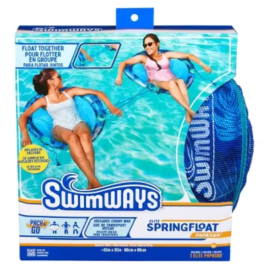 Swimways Elite Spring Float Papasan Pool Lounger image {5}