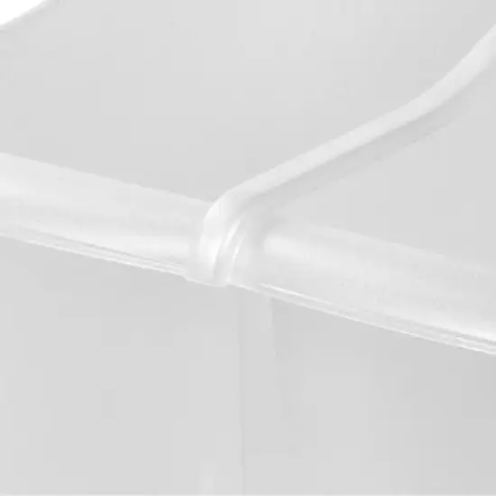 IRIS USA 8-Pack 15" x 6" Plastic Connecting Book and Paper Storage Container Bin, Vertical Standing Plastic Notebook File Craft Organizer Box, Clear image {2}