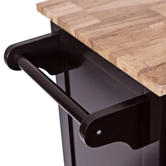 Costway Rolling Kitchen Cart Island Heavy Duty Storage Brown Trolley Cabinet Utility Modern image {9}