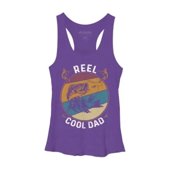 Women's Design By Humans Reel Cool Dad Fishing Boat Trip By KangThien Racerback Tank Top image {3}