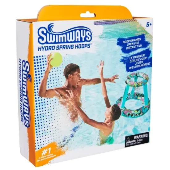 Swimways Hydro Spring Hoops, Pool Toy, Inflatable Pool Game Basketball Set image {6}