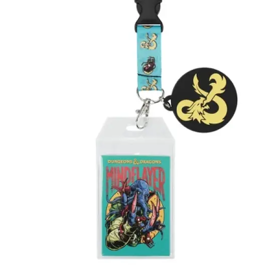 Dungeons & Dragons Mindflayer Blue Lanyard With ID Sleeve image {1}
